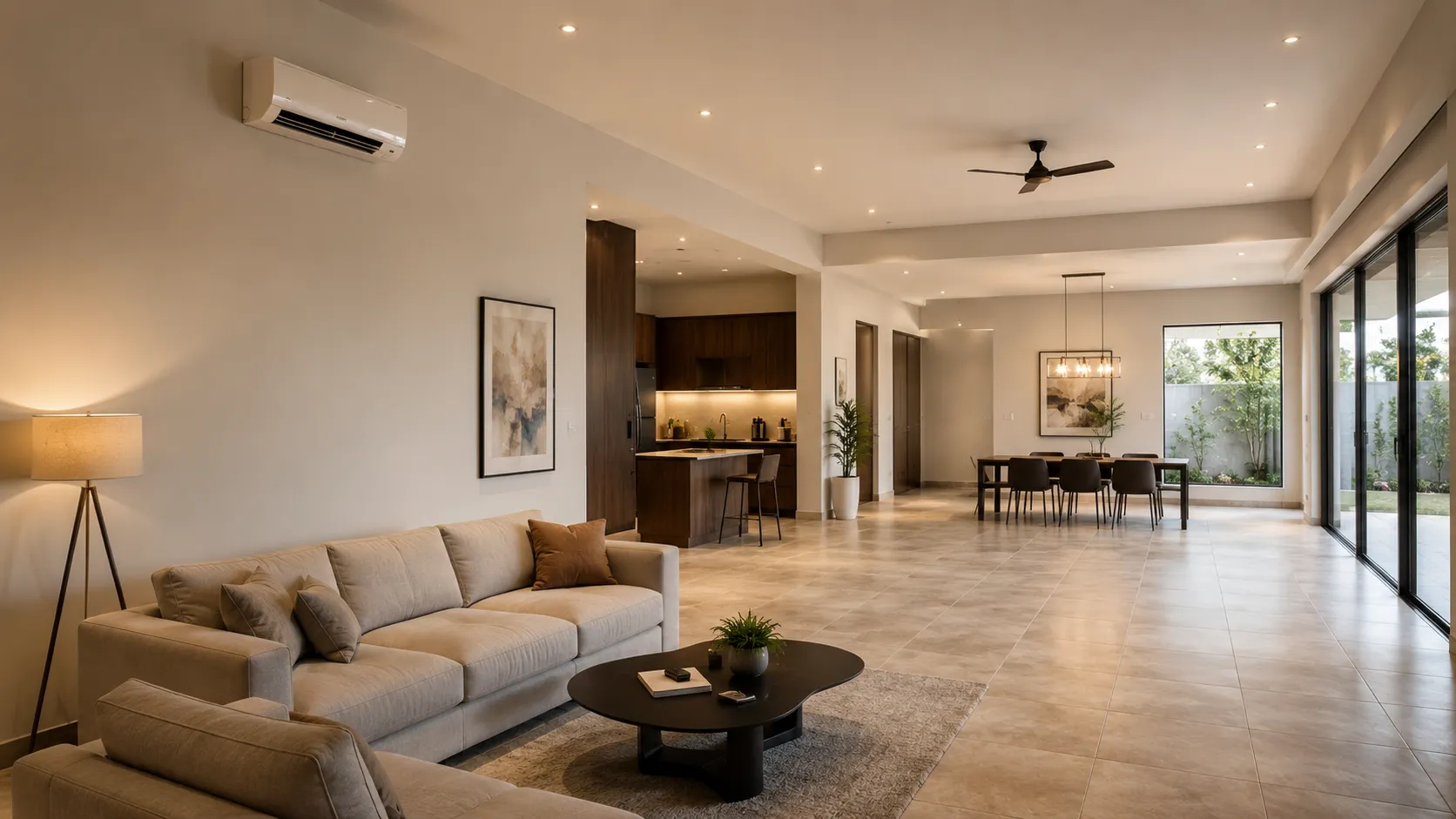 A 1.0HP unit suits rooms up to roughly 100 sq ft. Larger rooms need proportionally higher capacity